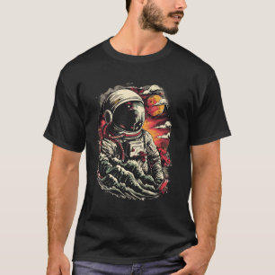 astronaut in space with planets in galaxies jupite T-Shirt