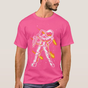 Astronaut In Space With Saxophone Jazz Funny Saxop T-Shirt