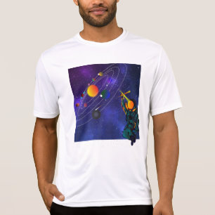 Astronaut in the Solar System Planets T-Shirt
