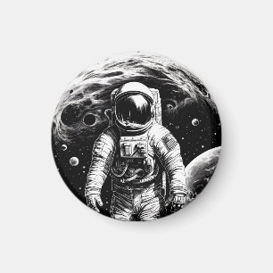 Astronaut in the space magnet