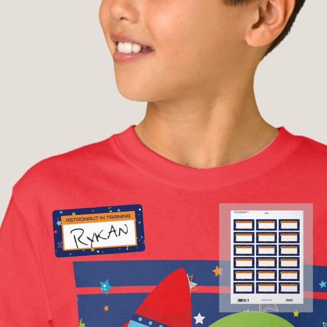 Astronaut in Training Small Name Tag Stickers (Astronaut in Training Small Name Tag Stickers - Size Small)