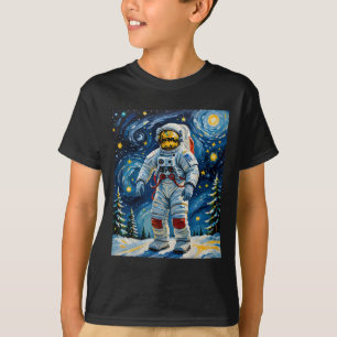 Astronaut in Winter Forest T-Shirt