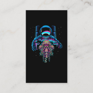 Astronaut Jelly Fishes Colourful Cosmonaut Business Card