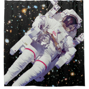 Astronaut Jetpack Spacewalk Earth Orbit Photo Shower Curtain