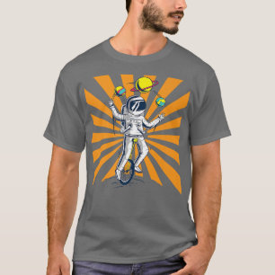 Astronaut Juggling Planets Unicycle  T-Shirt