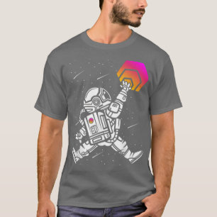 Astronaut Jump HEX Coin To The Moon Crypto Token W T-Shirt
