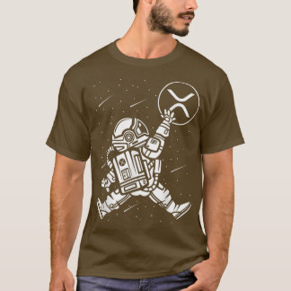 Astronaut Jump Ripple XRP Coin To The Moon Crypto T-Shirt
