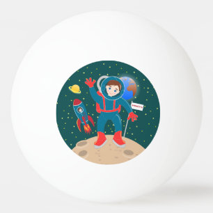Astronaut kid birthday party ping pong ball