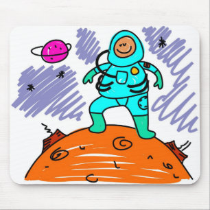 Astronaut Kid Mouse Pad
