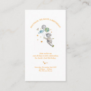 Astronaut Kids Birthday Invitation Space Party