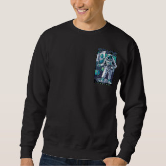 Astronaut landing on space Illustration Sweatshirt