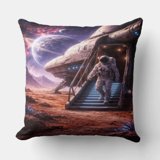 Astronaut Leaving Landing Ship Cushion