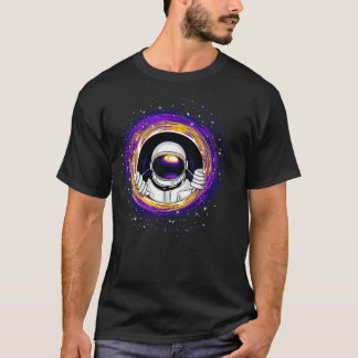 Astronaut Looking From A Blackhole  T-Shirt