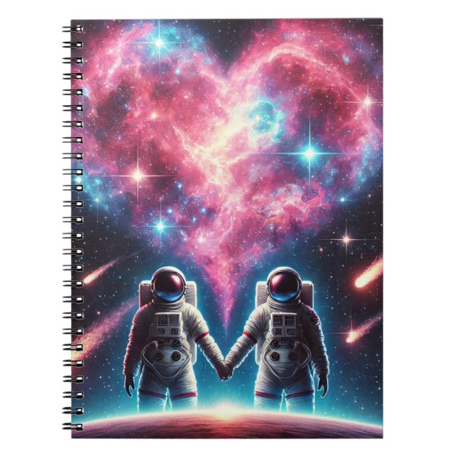 Astronaut Love Spiral Notebook (Front)