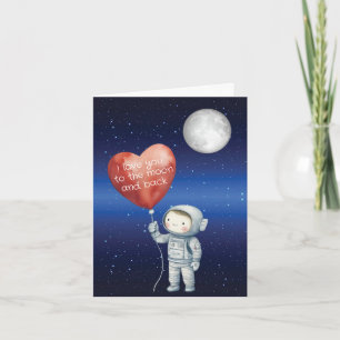 Astronaut  Love You to the Moon Card 