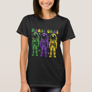 Astronaut Mardi Gras Groovy Astronomy New Orleans  T-Shirt
