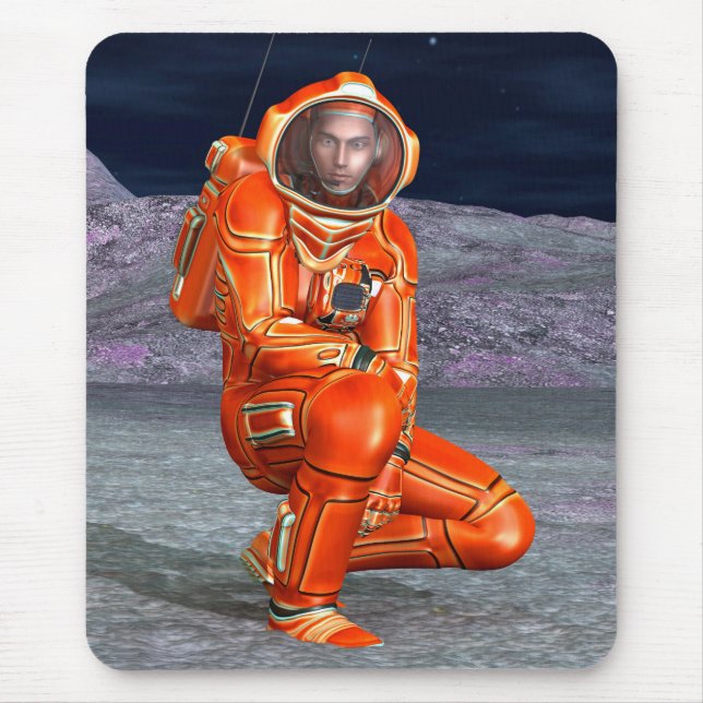 Astronaut Mars Explorer Alien Planet Space Art Mouse Pad (Front)