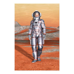 Astronaut Mars Explorer Alien Planet Space Art Photo Print