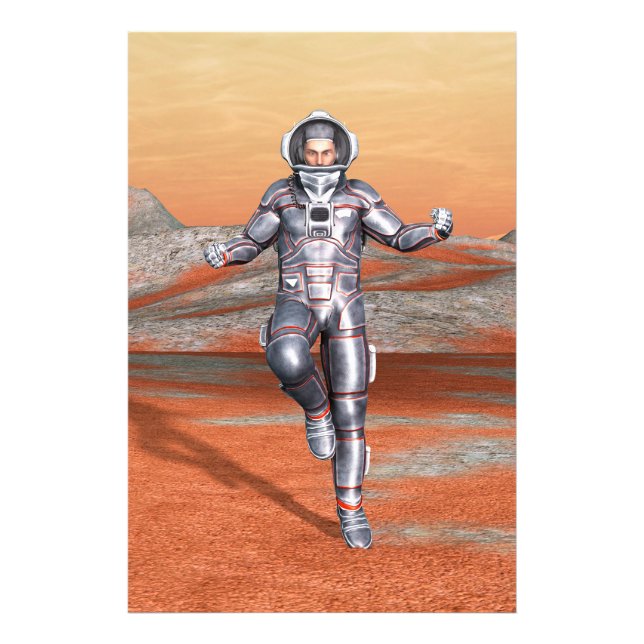 Astronaut Mars Explorer Alien Planet Space Art Photo Print (Front)