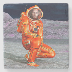 Astronaut Mars Explorer Alien Planet Space Art Stone Coaster