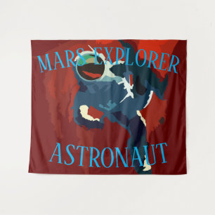 Astronaut Mars Explorer Space Travel 2024 2025 Tapestry