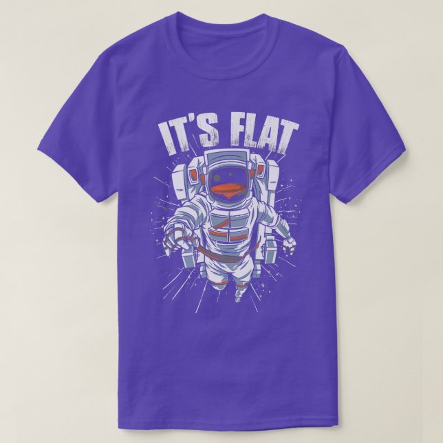 Astronaut Mars It's Flat Planet Astronomy Science  T-Shirt (Design Front)