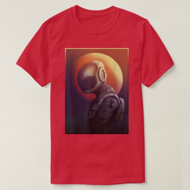 Astronaut Mars Outer Space Solar System Galaxy T-S T-Shirt (Design Front)