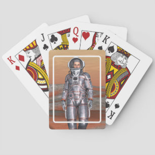 Astronaut Mars - Space Explorer on Alien Planet Playing Cards