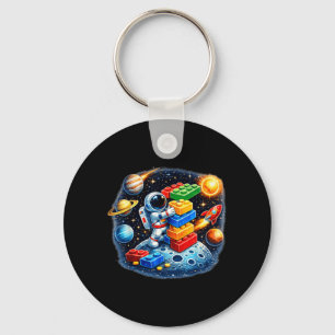 Astronaut Master Builder Building Block Solar Key Ring