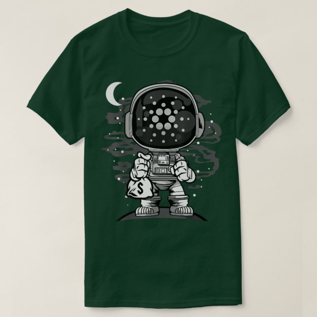 Astronaut Money Cardano ADA Coin Crypto Token HODL T-Shirt (Design Front)