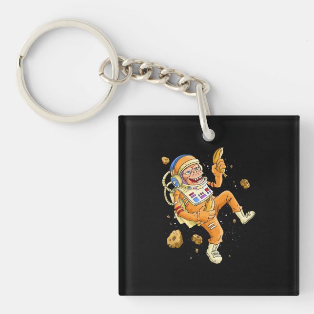 Astronaut Monkey Space Key Ring (Front)