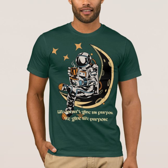 Astronaut Moon Dreams – Space Exploration T-Shirt (Front)