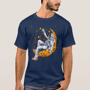 Astronaut Moon Retro Cool Design Star Space Funny T-Shirt