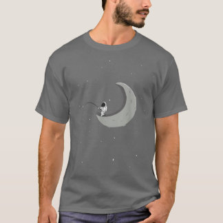 Astronaut Moon Space Stars For Kids Men Women  T-Shirt