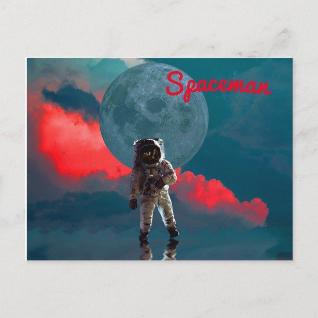 Astronaut Moon Spaceman Postcard (Front)