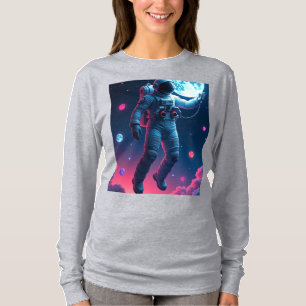 Astronaut Moon T-Shirt Surreal Space Streetwear