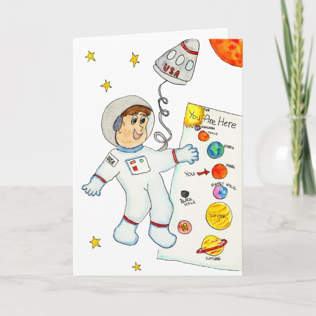 Astronaut - Moving Day - We've Moved! Card (Front)