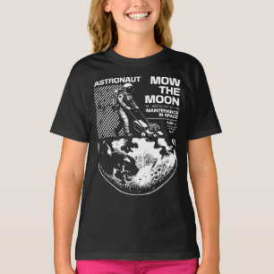 Astronaut Mows the Moon – Funny Space Maintenance T-Shirt