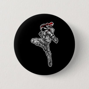Astronaut Muay Thai Boxing Karate Kickboxing 6 Cm Round Badge