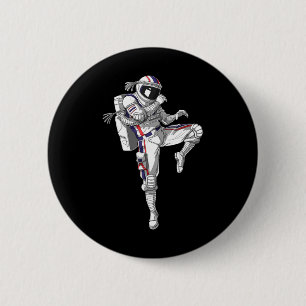 Astronaut Muay Thai Boxing Karate Kickboxing Marti 6 Cm Round Badge