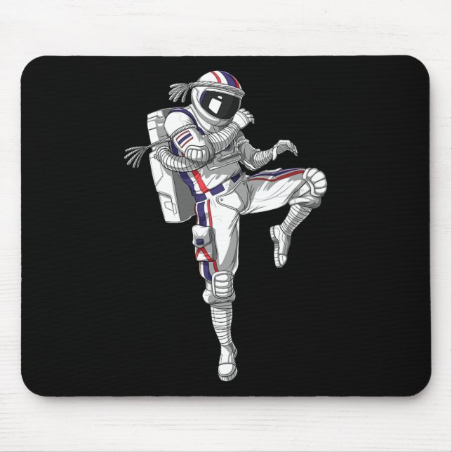 Astronaut Muay Thai Boxing Karate Kickboxing Marti Mouse Pad (Front)