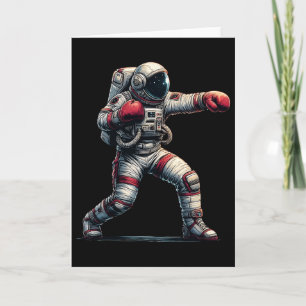 Astronaut Muay Thai Boxing Kickboxing Kids Mens Card