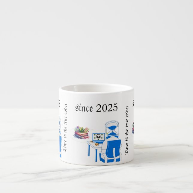 Astronaut Mug Hourglass Head Space Mug for Office  (Front)