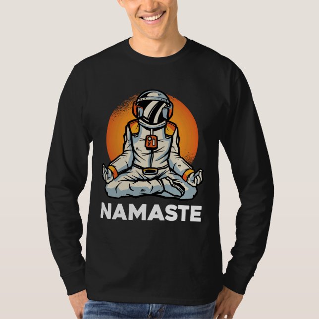 Astronaut Namaste T-Shirt (Front)