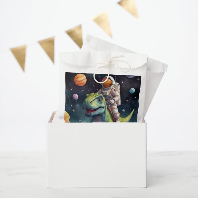 Astronaut on Dino in Space Favour Bags (Party)