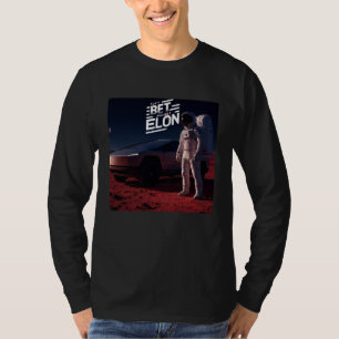 Astronaut on Mars with Futuristic Electric Truck T-Shirt