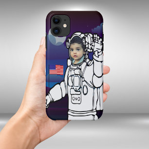 Astronaut On Moon Outer Space Boy Birthday Case-Mate iPhone Case