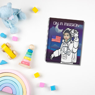 Astronaut On Moon Outer Space Boy Birthday Planner