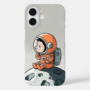 ASTRONAUT ON MOON ROCK iPhone 16 CASE