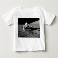 Astronaut on Moon Rover During Apollo 17 Mission